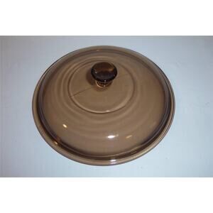 20 cm Amber Glass Replacement Lid Round -111318